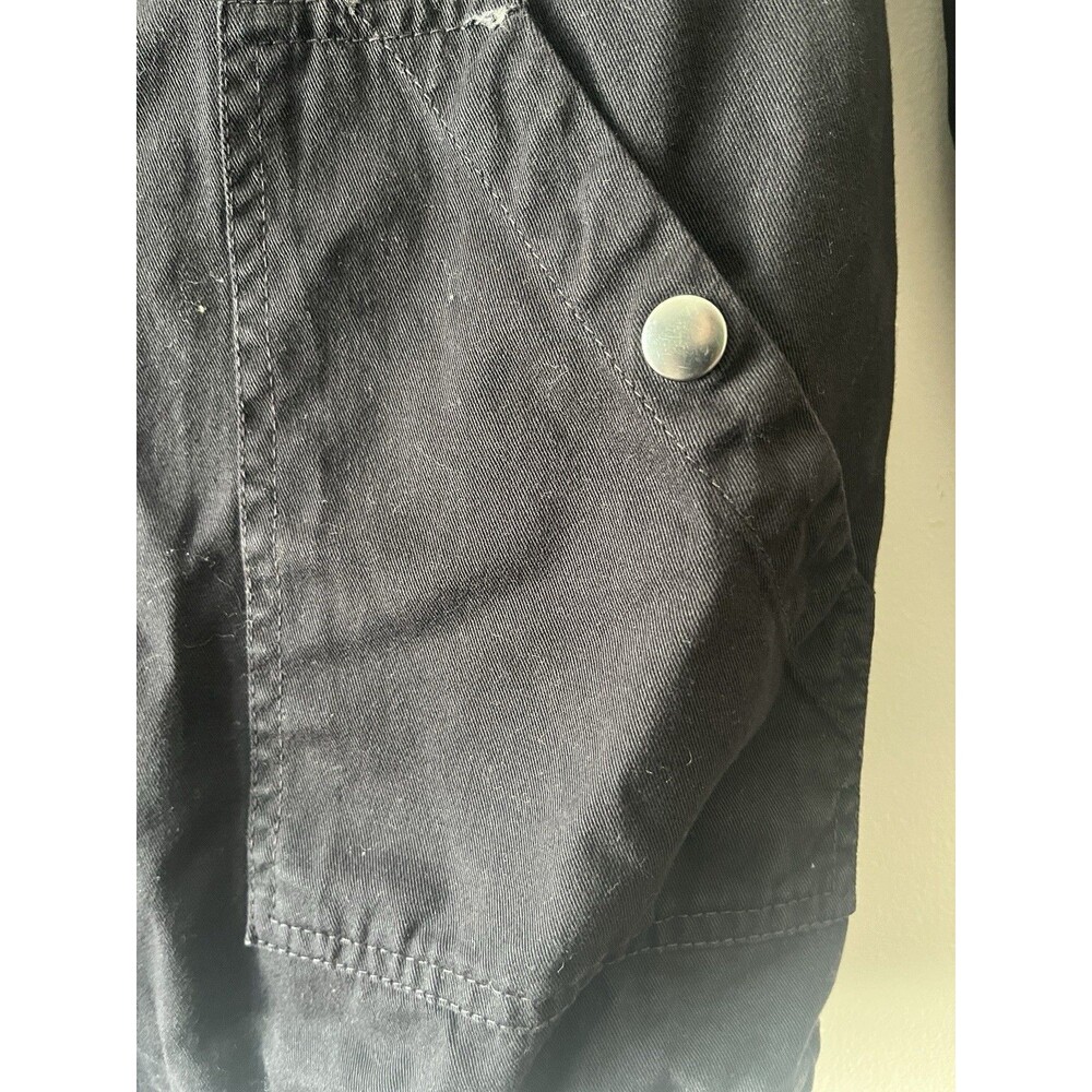Velvet by Graham & Spencer Black Hooded Utility Jacket Women’s Small Military - Picture 7 of 8